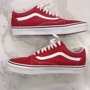VANS, RED, SIZE(US): WOMENS 9 & MENS 7.5